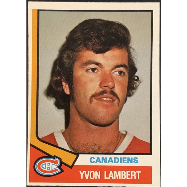 1974-75 O-PEE-CHEE YVON LAMBERT ROOKIE CARD