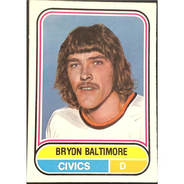 1975-76 WHA O-PEE-CHEE BRYON BALTIMORE ROOKIE CARD