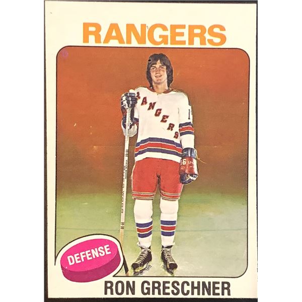 1975-76 NHL O-PEE-CHEE RON GRESCHNER ROOKIE CARD