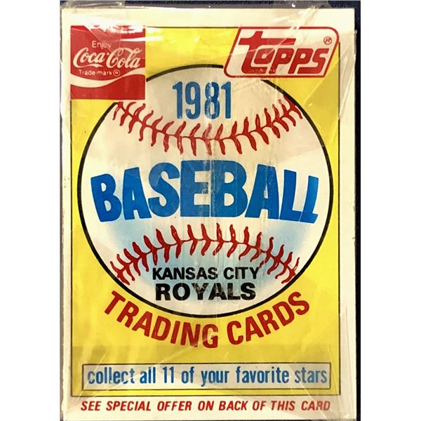 1981 TOPPS COCA COLA KANSAS CITY ROYALS TEAM SET