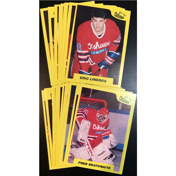 1989-90 CHL OSHAWA GENERALS TEAM SET - ERIC LINDROS (HOF) 1st CARD