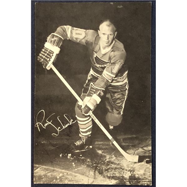 1969 ST. LOUIS BLUES 3.5"x5.5" POSTCARD - RON SHOCK - SIGNED