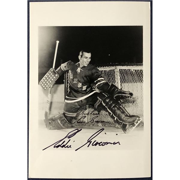 EDDIE GIACOMIN (HOF) J.D. McCARTHY SIGNED POSTCARD