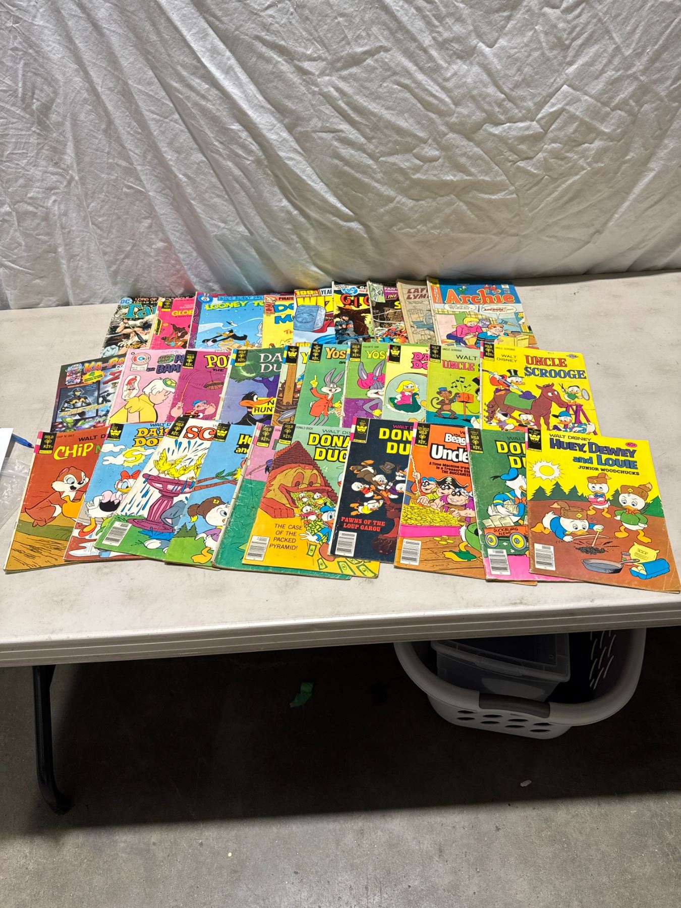 Vintage comics Uncle Scrooge, Archie chip and dales etc