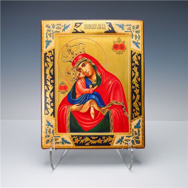 Hand-Painted Russian Orthodox Icon - "Pochaev Mother of God" by Morozov