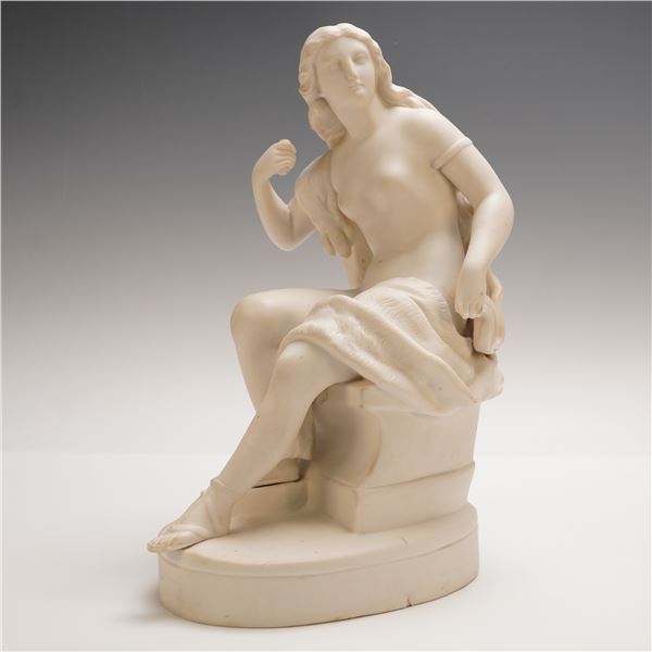 Parian Figure of The Penitent Magdalene, 19th Century