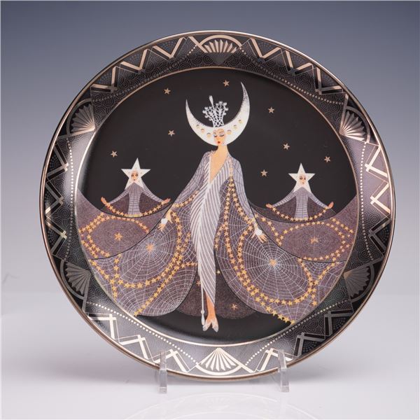 Franklin Mint House of Erte Porcelain Collector Plate, Queen of the Night