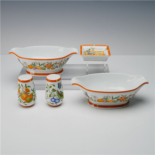 5pc Hermes La Siesta Porcelain Serveware Set