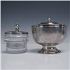 Image 1 : 2pc Barker Ellis Caviar Server and Tudor Crystal Lidded Mustard Pot