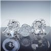 Image 5 : 7pc Pressed Glass Set with Crystal Lusters and Table Pieces