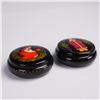 Image 2 : 2pc Russian Hand-Painted Metal Trinket Boxes