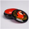 Image 5 : 2pc Russian Hand-Painted Metal Trinket Boxes