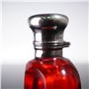 Image 3 : European Silverplate and Metal Mounted Ruby Glass Scent Bottle