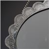 Image 2 : Bastas 925 Sterling Silver Embossed Floral and Shell Oval Hanging Mirror