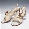 Image 1 : Prada Cream Patent Leather Sandals