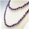 Image 2 : Amethyst Bead Necklace with Gold-Tone Clasp