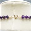 Image 3 : Amethyst Bead Necklace with Gold-Tone Clasp