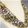 Image 2 : 2pc Beaded Necklaces with Wood and Enamel Accents