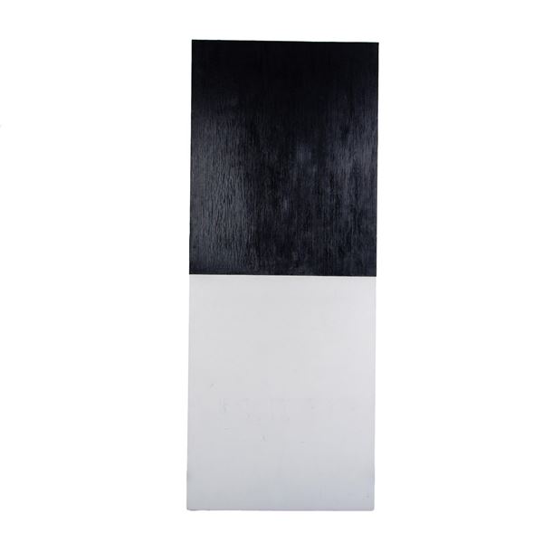 Lo Monaco, Original Conceptual B&W Oil on Wood Panel