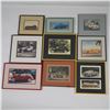 Image 1 : 9 pc Framed Vintage and Classic Automobile Color Prints