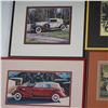 Image 2 : 9 pc Framed Vintage and Classic Automobile Color Prints