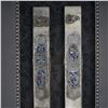 Image 2 : Framed Chinese Silver and Enamel Calligraphy Scroll Weights Dragon Motifs