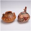 Image 1 : 2pc Hand-Painted Pre-Columbian Style Polychrome Pottery Vessels
