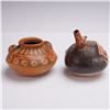 Image 2 : 2pc Hand-Painted Pre-Columbian Style Polychrome Pottery Vessels