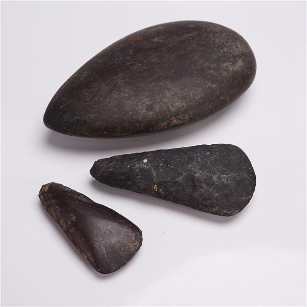 3pc Native American Stone Tools, Possibly Archaic Period
