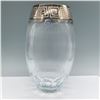 Image 1 : Crystallery Glass Vase, Greek Key Silver Design