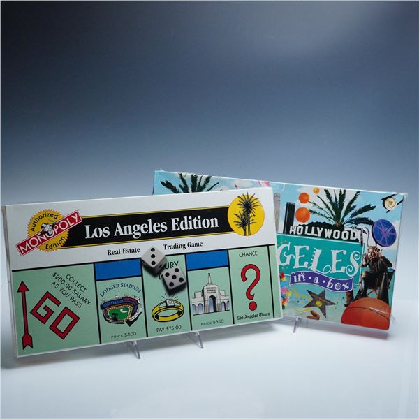 2pc Monopoly Los Angeles Edition and Los Angeles in a Box