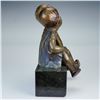 Image 2 : D.H. Chiparus (Attrib) Bronze Sculpture of Laughing Children on Marble Base