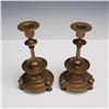 Image 1 : Pair of Bronze Turned Candlesticks