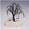 Image 1 : Gerald Wayne Sanders Wire Windswept Tree Sculpture, Signed
