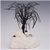 Image 2 : Gerald Wayne Sanders Wire Windswept Tree Sculpture, Signed
