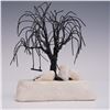Image 3 : Gerald Wayne Sanders Wire Windswept Tree Sculpture, Signed