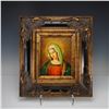 Image 1 : Hand-Painted Oil on Canvas - Madonna Portrait, Signed