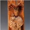 Image 4 : 19th Century Hand-Carved Gothic Oak Religious Niche with Madonna and Child
