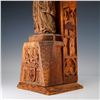 Image 7 : 19th Century Hand-Carved Gothic Oak Religious Niche with Madonna and Child