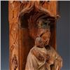 Image 8 : 19th Century Hand-Carved Gothic Oak Religious Niche with Madonna and Child