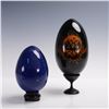 Image 2 : 4pc Russian Hand-Painted Eggs, Nativity & Czar, with Stands