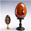 Image 2 : 4pc Russian Religious Icon Eggs on Stands