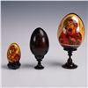 Image 1 : 6pc Russian Religious Icon and Folk Art Eggs