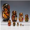Image 1 : 9pc Russian Religious Matryoshka Nesting Doll Set from Sergiev Posad