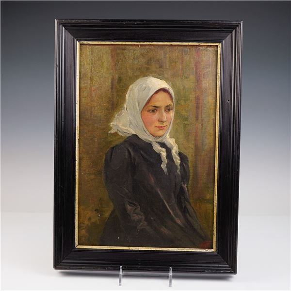 Arkady Plastov (Attr.) Original Oil on Board, Signed