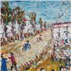 Image 2 : Michel Kouliche, Original Oil on Canvas, Le Restaurant a Vigneux, Signed