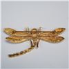 Image 3 : Landau Gold Tone Dragonfly Brooch with Enamel and Rhinestones