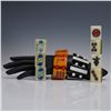 Image 1 : 4pc Group of Vintage Stretch Bracelets Including Mahjong Tile Designs