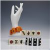 Image 3 : 4pc Group of Vintage Stretch Bracelets Including Mahjong Tile Designs