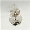 Image 9 : 2pc 14K White Gold Jadeite/Diamond Ring and Earrings Set